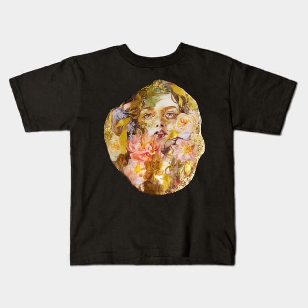 Hermosa: Peony Kids T-Shirt by dollicandy